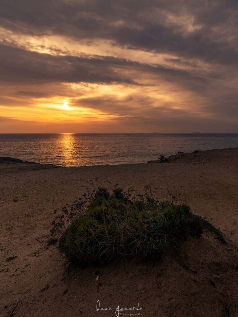 paisaje puesta de sol playa Cádiz