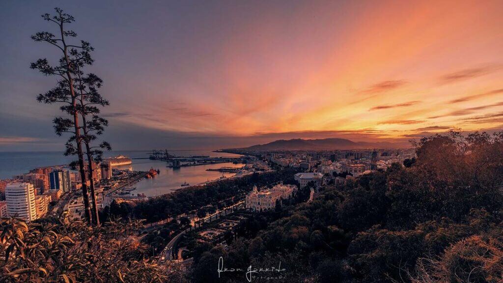 Panorámica Málaga desde Gibralfaro