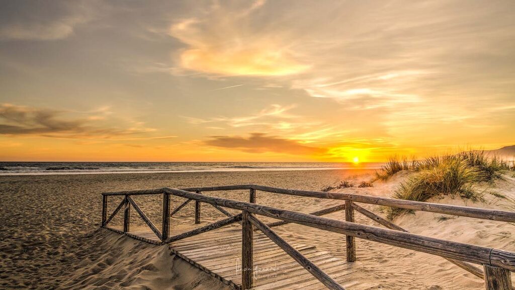Puesta de sol paya Tarifa Cádiz