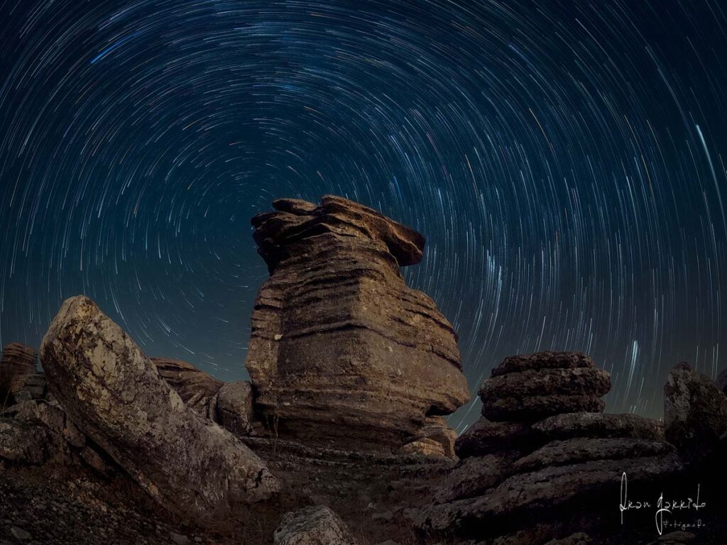 fotografia nocturna circumpolar